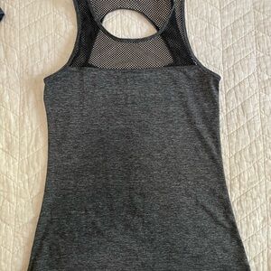 Lorna Jane Charcoal Mesh Back Tank Top
